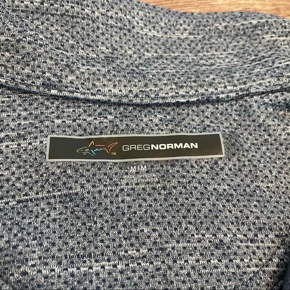 Greg Norman 1/4 Zip Sweater Heather Blue Size Medium Men - Picture 3 of 4